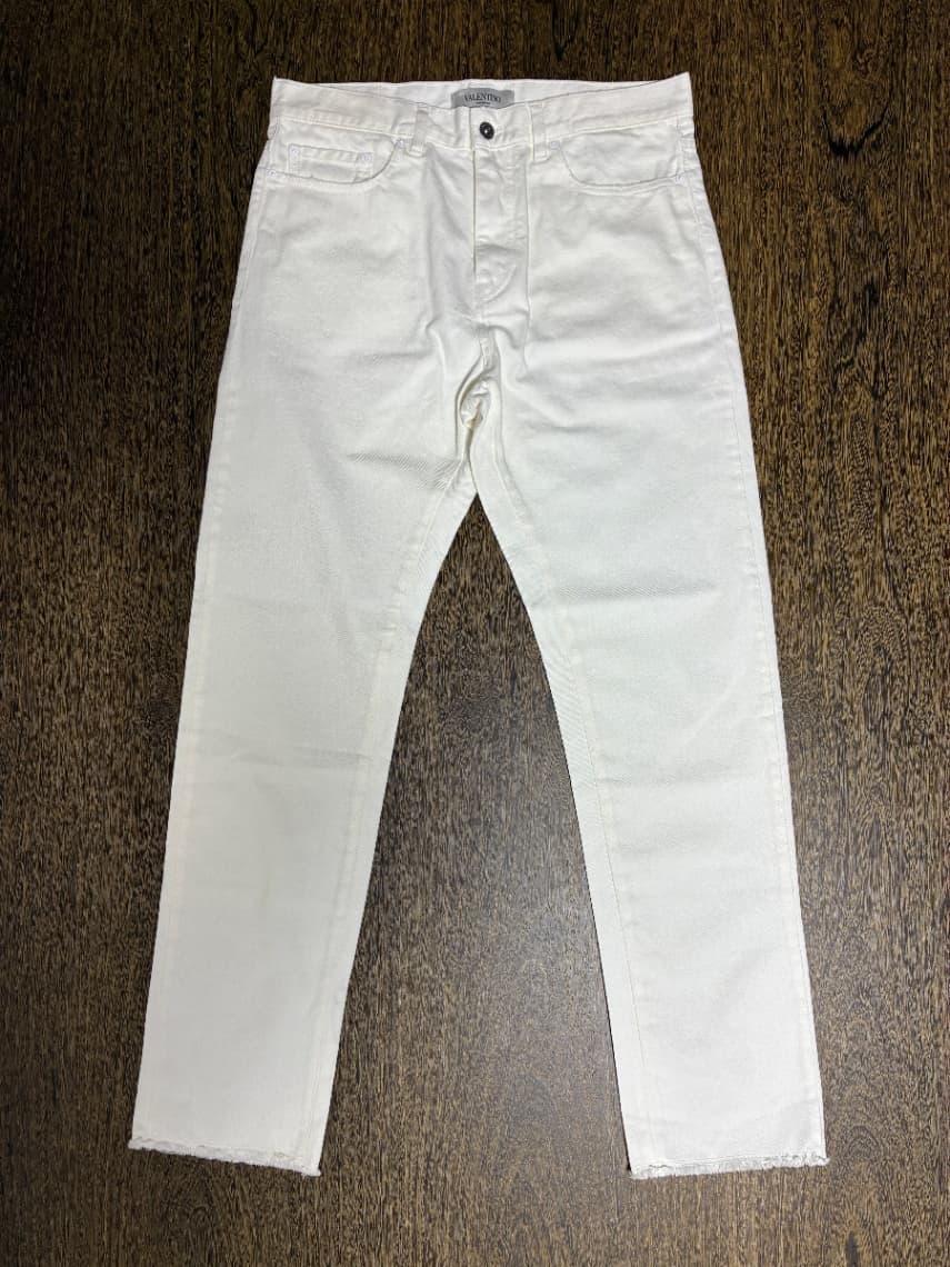 ヴァレンティノ 2017年春夏 ルーズフィト ホワイトデニムパンツ